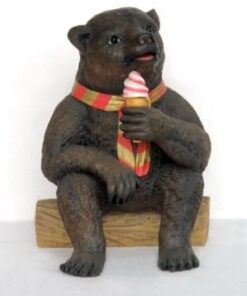 GRIZZLY BEAR SITTING WITH ICE CREAM JR 2727